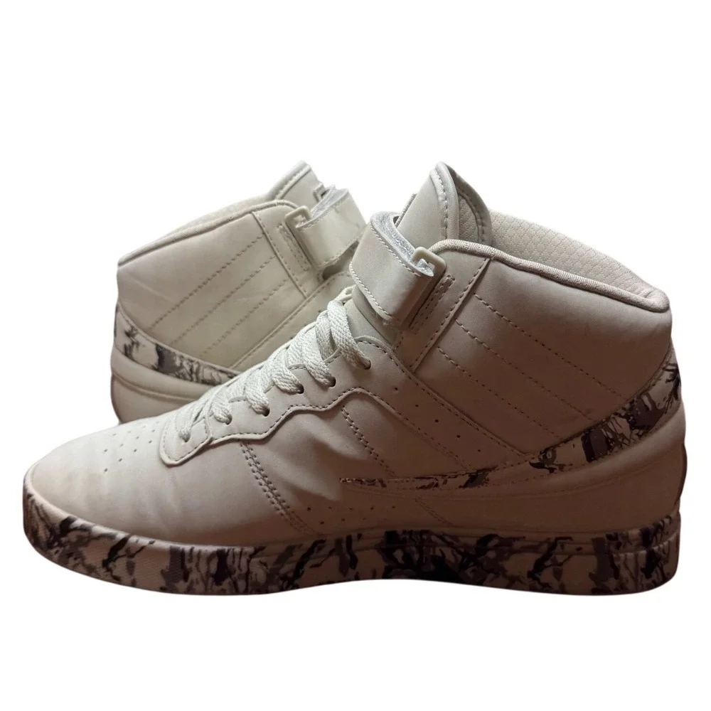 Fila Vulc 13 Mid‎ Plus Mens Size 9 Cream Grey Camo Sneakers 1FM01881-265